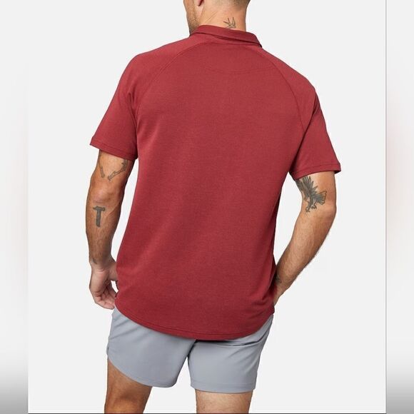 Rhone Men's Size XXL Tomato Red Delta Pique Polo Shirt - Picture 2 of 13